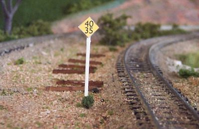 OMK-1052  -  Speed Limit Signs 5 sets - HO Scale