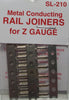 552-SL210  -  Code 60 Rail Joiners -- Nickel Silver - Z Scale
