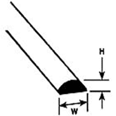 570-90881  -  Sty Half-Round .060"D 10/